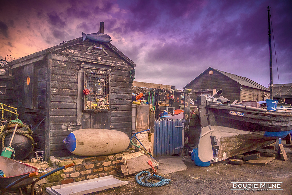 Sheds, Pettycur Bay  - Copyright Dougie Milne Photography 2015