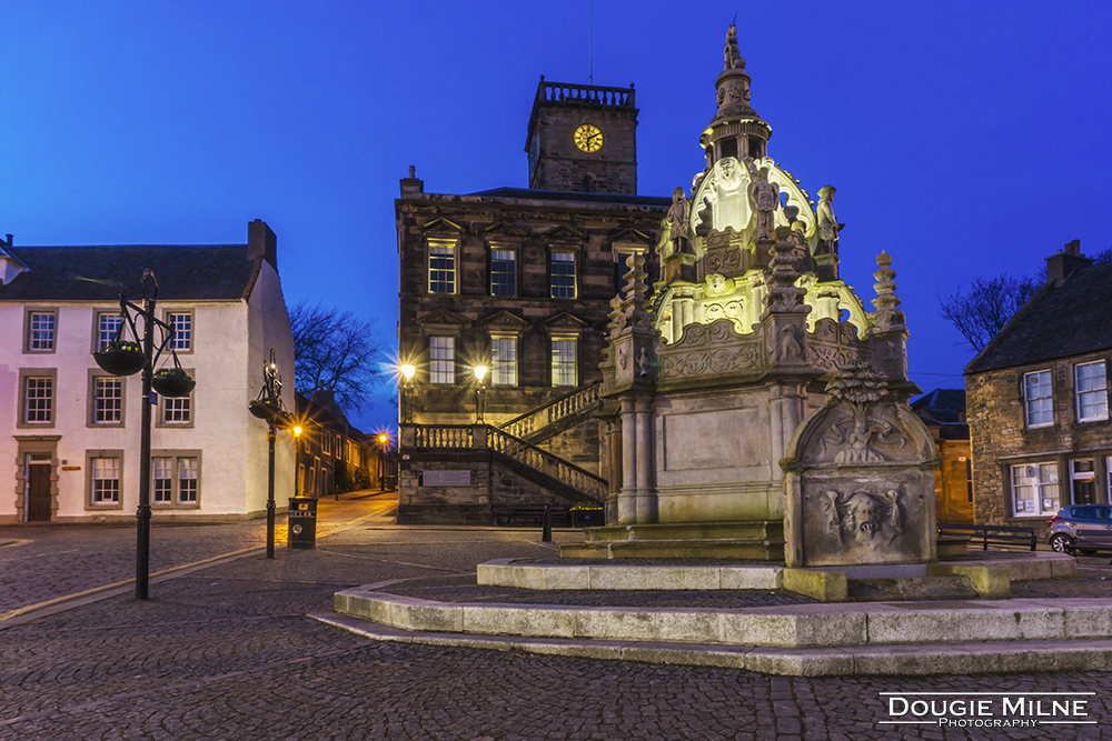 Linlithgow Cross and Town House by Night  - Copyright Dougie Milne Photography 2018
