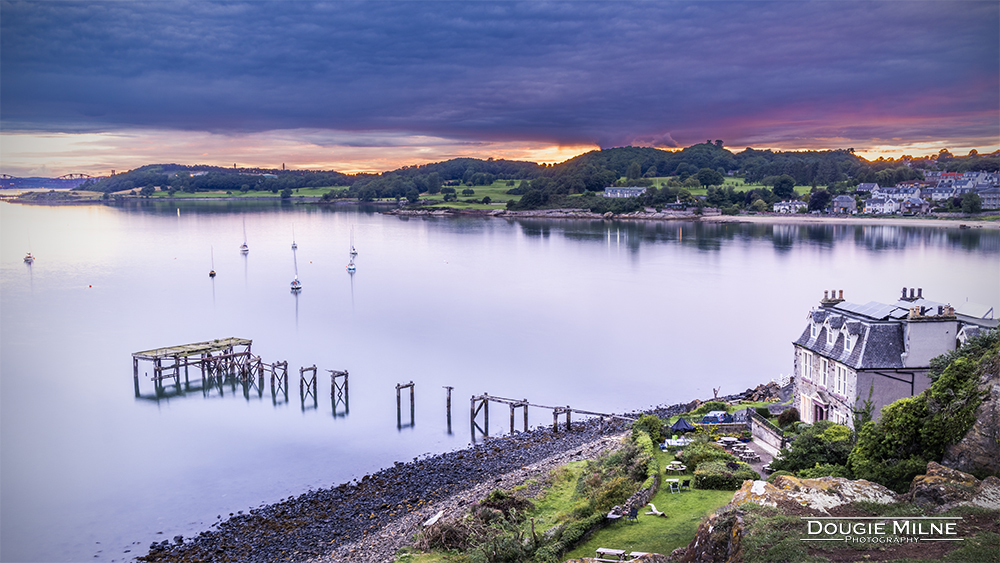 Hawkcraig Pier and the Forth View Hotel, Aberdour  - Copyright Dougie Milne Photography 2020