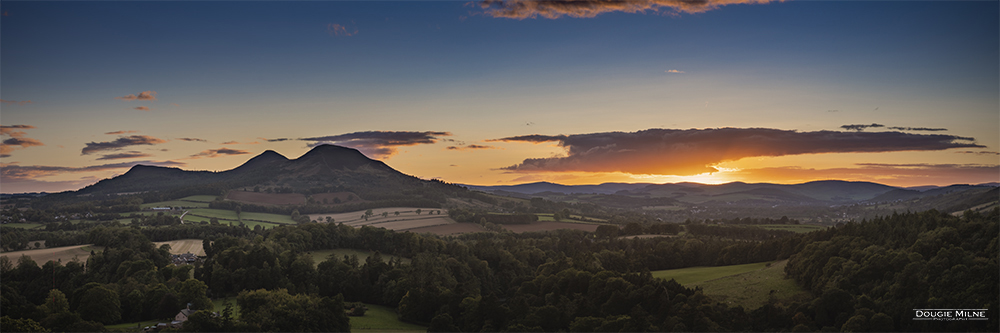 Sunset over Scott's View  - Copyright Dougie Milne Photography 2022