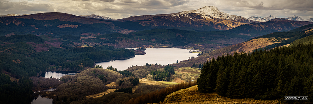 Loch Ard and Ben Lomond Panorama  - Copyright Dougie Milne Photography 2023