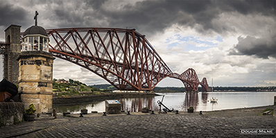 Picture of North Queensferry Harbour Light Tower and the Forth Bridge
